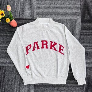 PARKE Valentine's Day Hoodie Grey Casual Preppy Style 🤍❤